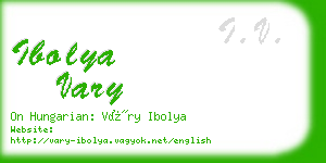 ibolya vary business card